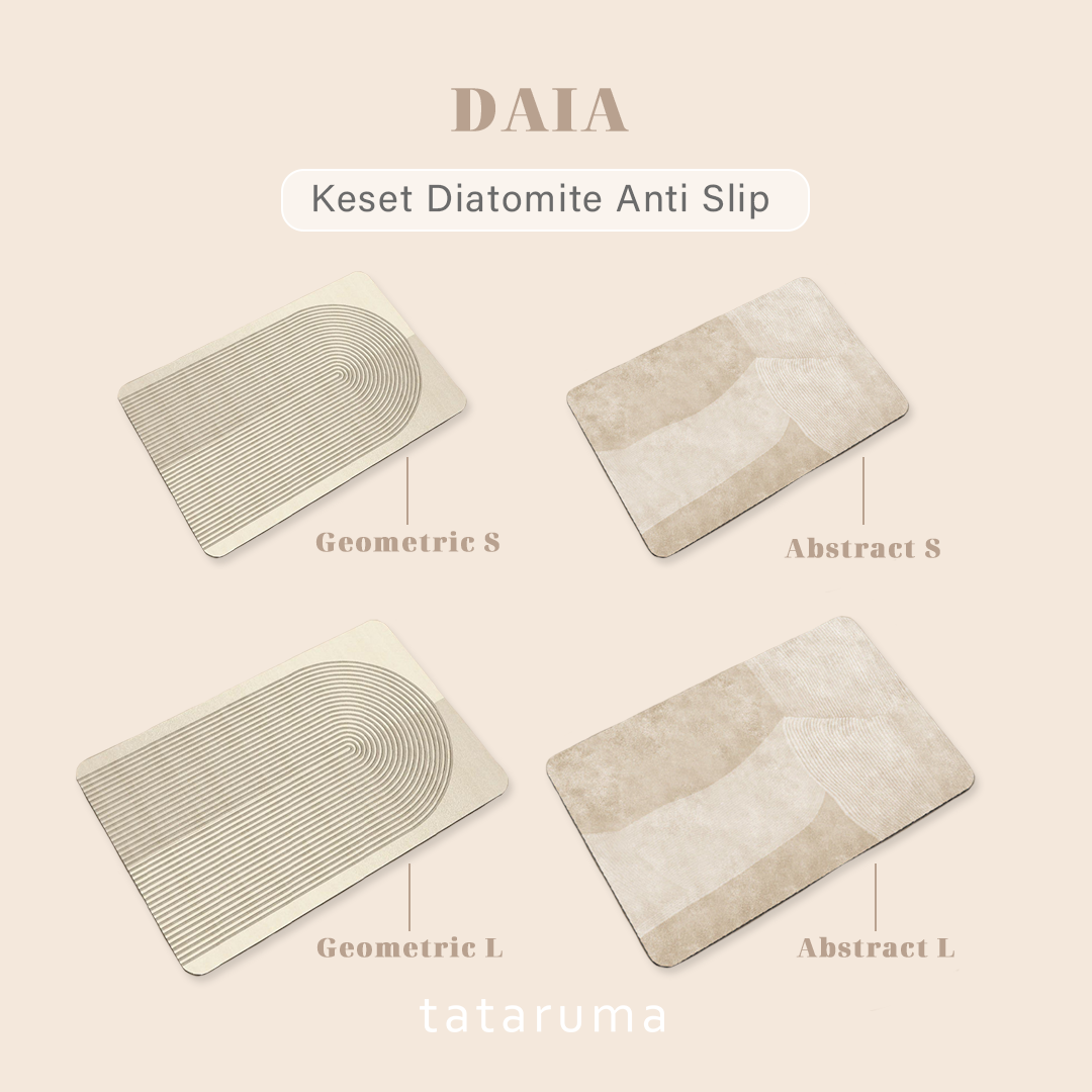 DAIA - Keset Penyerap Air Diatomite Kamar Mandi Dapur Lembut Anti Slip