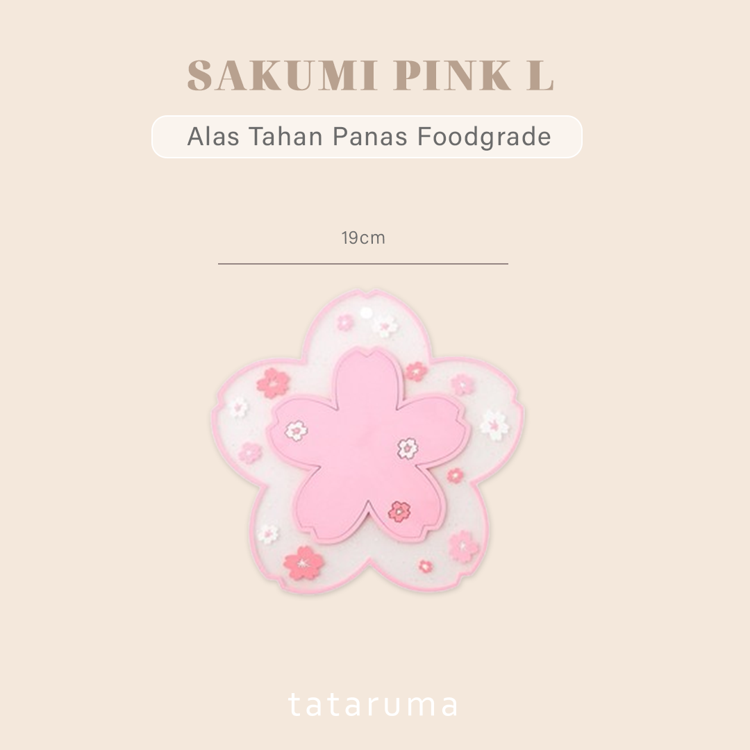SAKUMI - Alas Tahan Panas Food Grade Sakura Coaster Tatakan