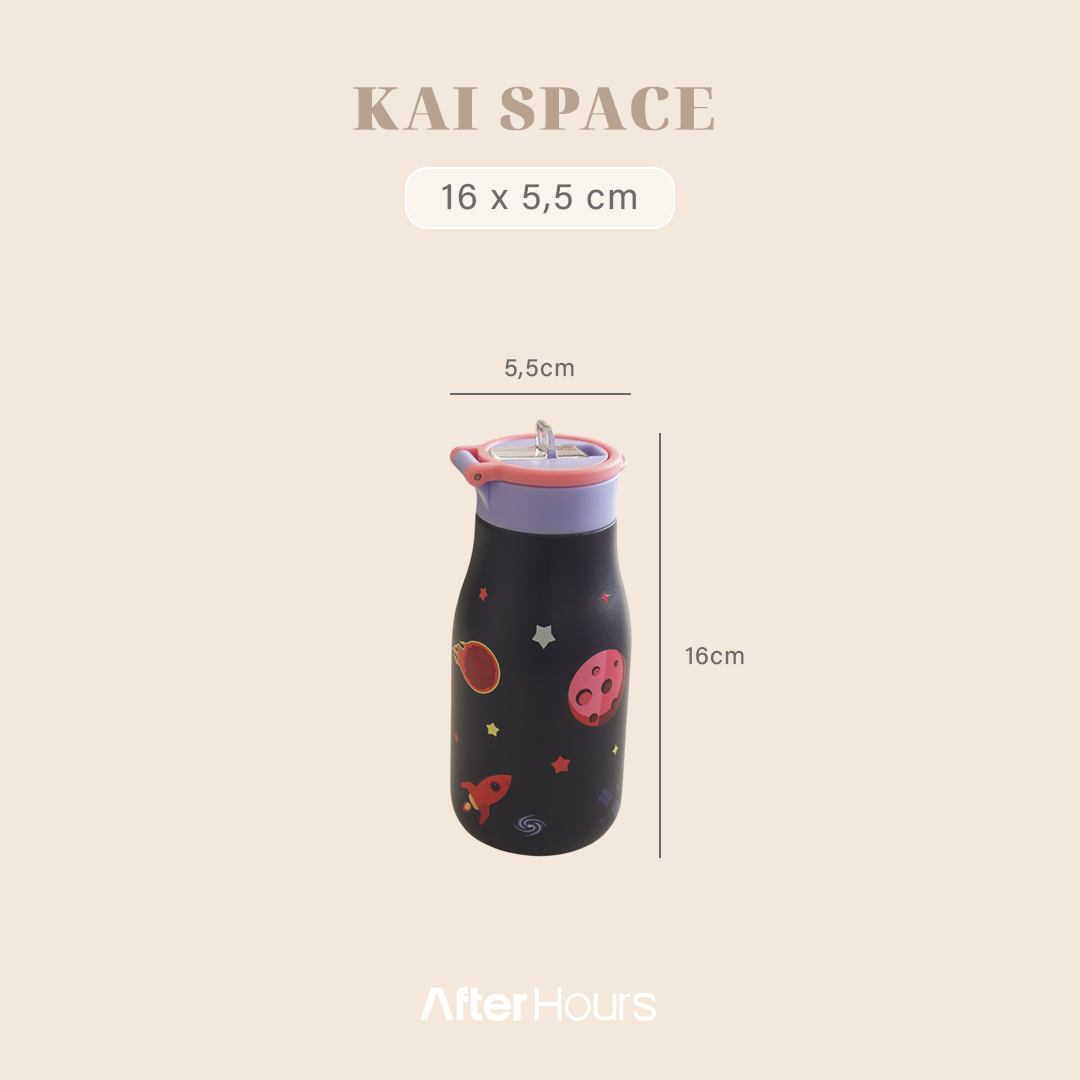 KAI - Tumbler Karakter 400ml School Kids Bottle Tempat Air Minum Anak SS 304 Kedap Anti Bocor Tahan Dingin 24 Jam Panas 12 Jam