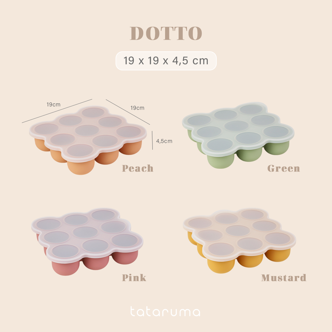DOTTO - Baby Silicone Food Container Mpasi Tray Cube Cetakan Kaldu Silikon Bayi Freezer Microwave Safe BPA Free