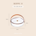 RIPPU - Tempat Makanan Snack Kacang Permen Toples Lebaran Jar Food Storage Sekat Dengan Tutup Dan Handle Multifungsi