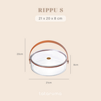 RIPPU - Tempat Makanan Snack Kacang Permen Toples Lebaran Jar Food Storage Sekat Dengan Tutup Dan Handle Multifungsi
