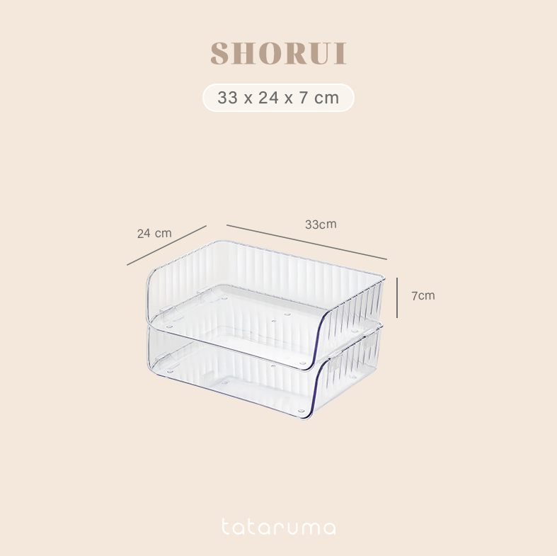 SHORUI - Stackable Storage Organizer 2 Tumpuk Tempat Dokumen Kertas Buku Alat Tulis Multifungsi Serbaguna
