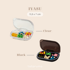 IYASU - Kotak Tempat Pill Obat 6 Sekat Portable Medicine Storage Box Travel