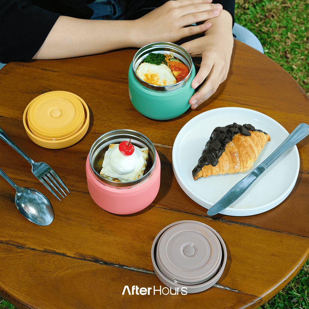 PORRI - Lunch Box Termos Tempat Makanan Sup Kuah 300ml Anti Bocor Tahan Dingin 12 Jam Panas 5 Jam TATARUMA