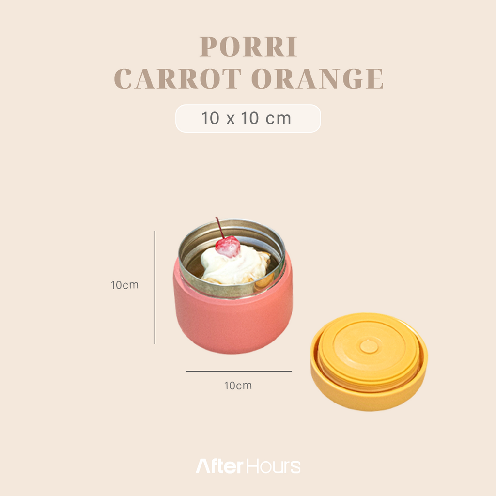 PORRI - Lunch Box Termos Tempat Makanan Sup Kuah 300ml Anti Bocor Tahan Dingin 12 Jam Panas 5 Jam TATARUMA
