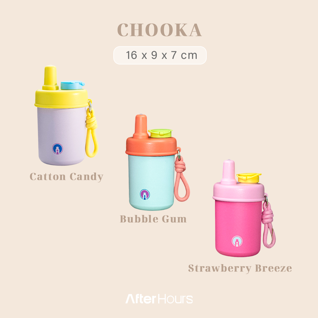 CHOOKA - Tumbler with Infuser & Handle 400ml SS 304 Kedap Anti Bocor Tahan Dingin 9 Jam Panas 4 Jam Grafir Nama Engrave TATARUMA