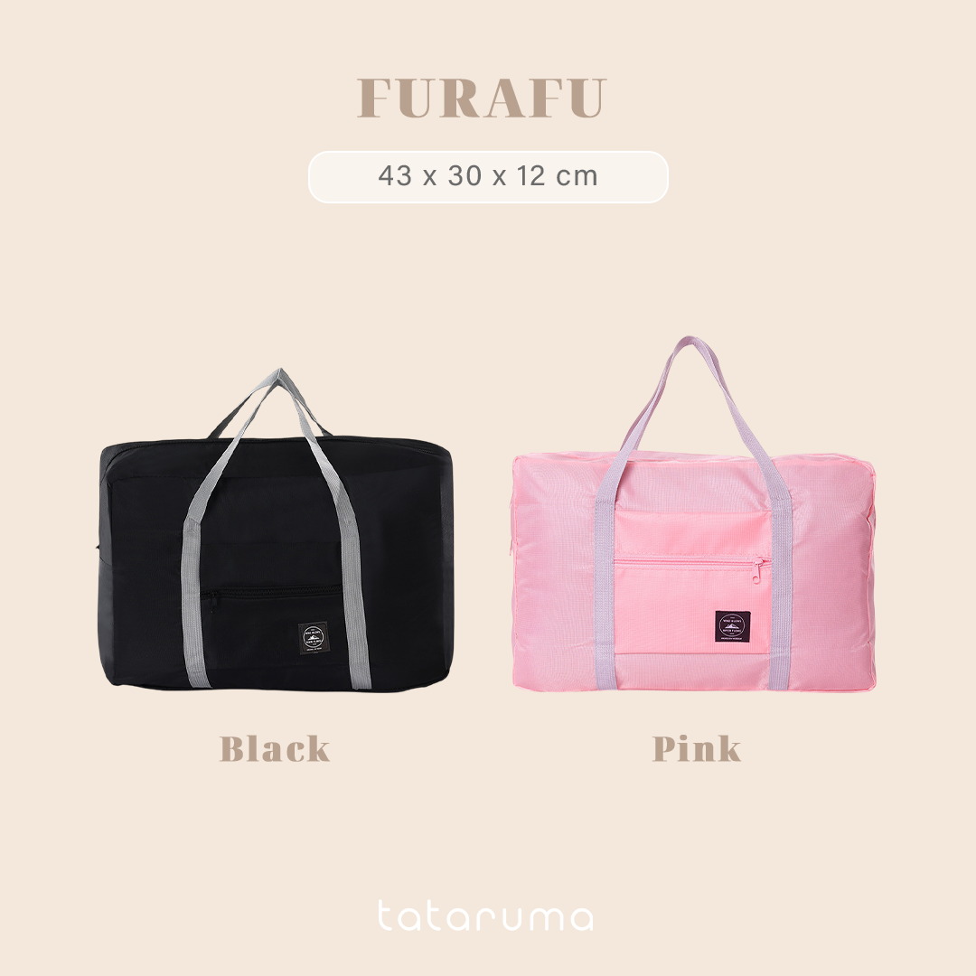 FURAFU - Tas Traveling Baju Pakaian Koper Lipat Jumbo Multifungsi Tahan Air