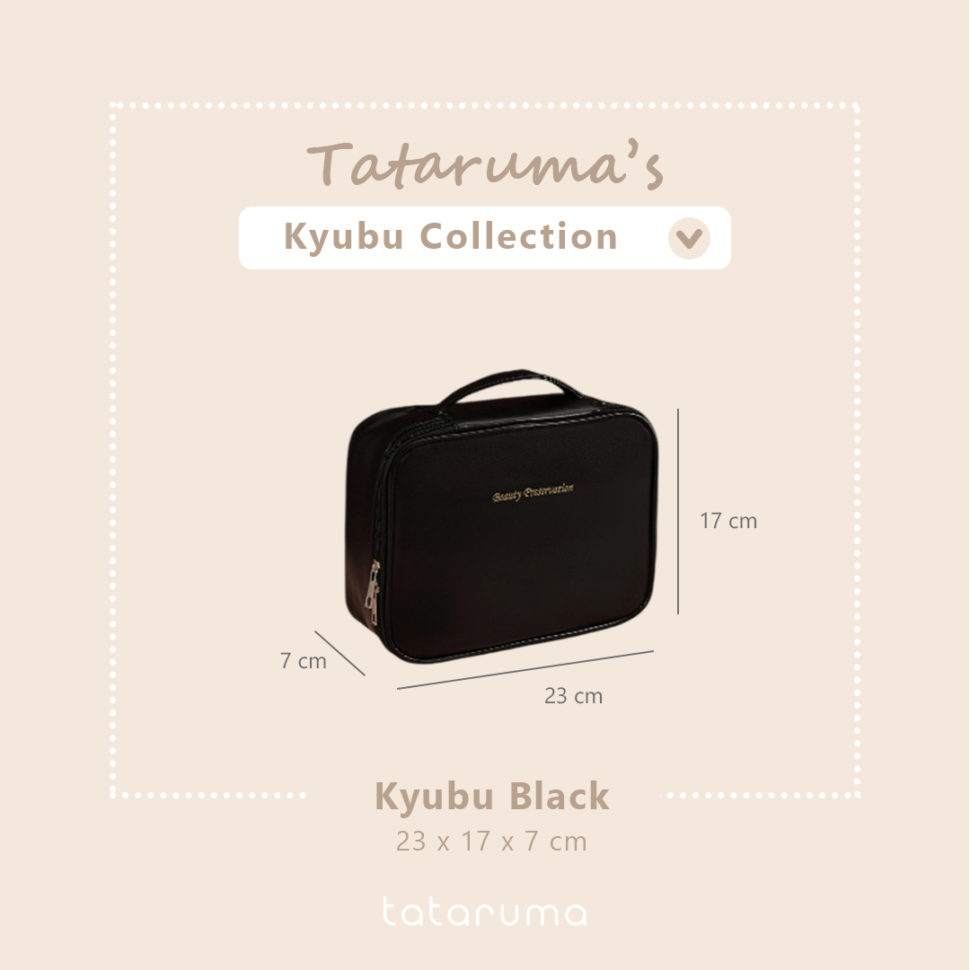 KYUBU - Pouch Tas Makeup Bersekat Tempat Kosmetik Toiletries Lightweight Travel Organizer Storage Cosmetic Bag
