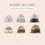 KOSHU BLUDRU - Organizer Tas Bludru Serut Transparan Kantong PVC Anti Debu Lembab