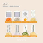 USUI - Pemotong Sayur Multifungsi 8 in 1 Potong Parut Dadu Bawang Kentang Wortel Timun
