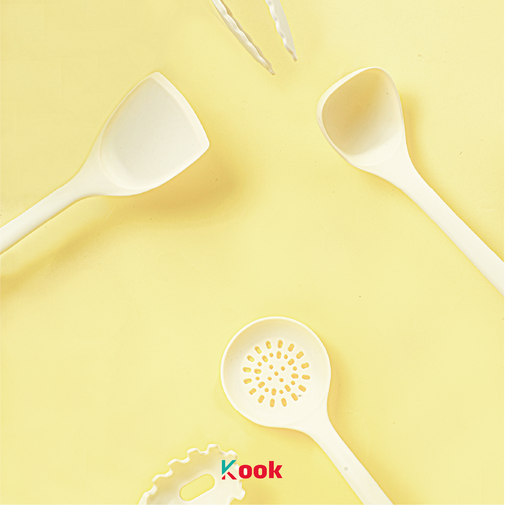 KOOK Kiora - Silicone Cooking Kitchen Utensil Set Peralatan Masak Silikon 5 PCS Food Grade BPA Free