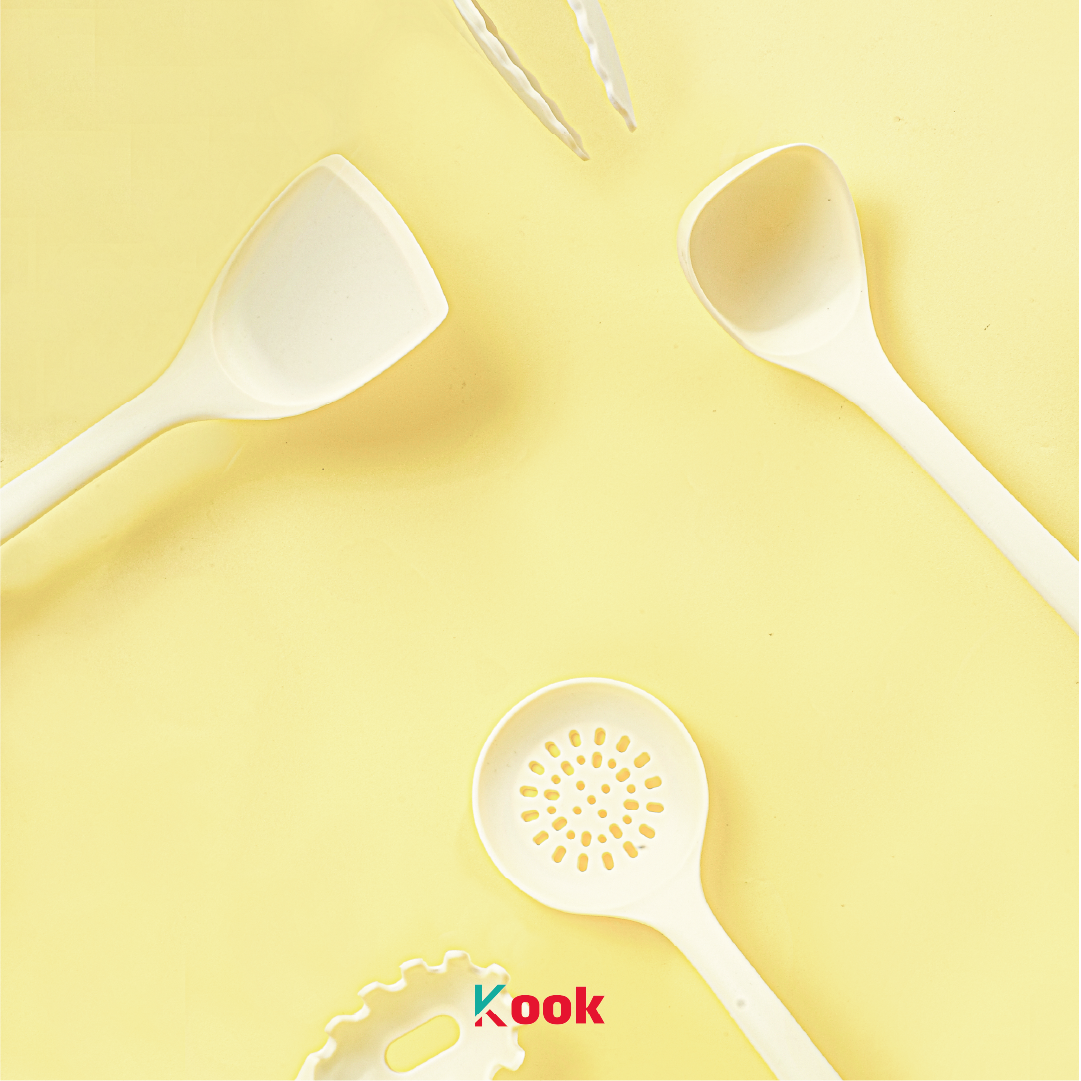 KOOK Kiora - Silicone Cooking Kitchen Utensil Set Peralatan Masak Silikon 5 PCS Food Grade BPA Free