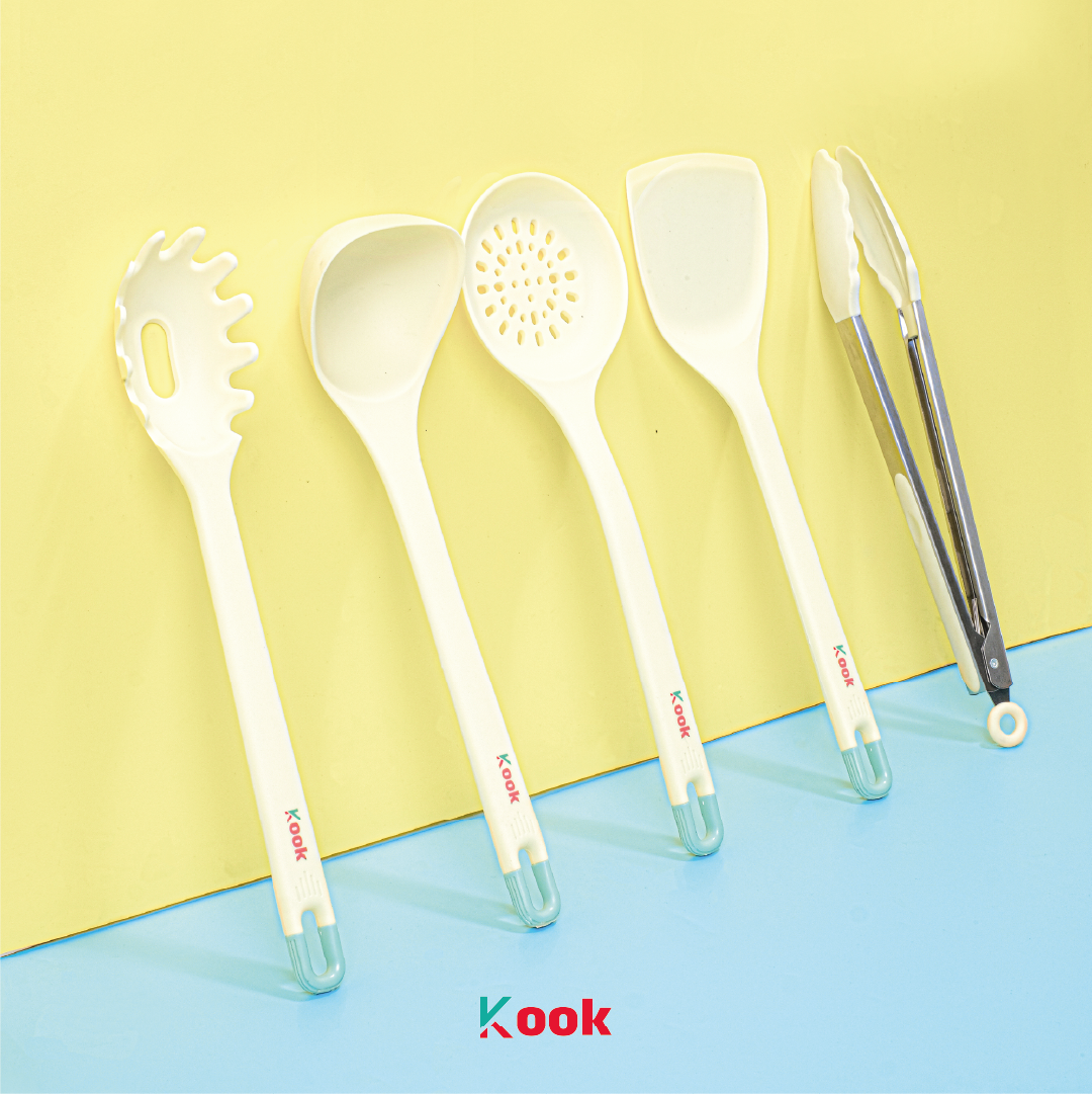 KOOK Kiora - Silicone Cooking Kitchen Utensil Set Peralatan Masak Silikon 5 PCS Food Grade BPA Free