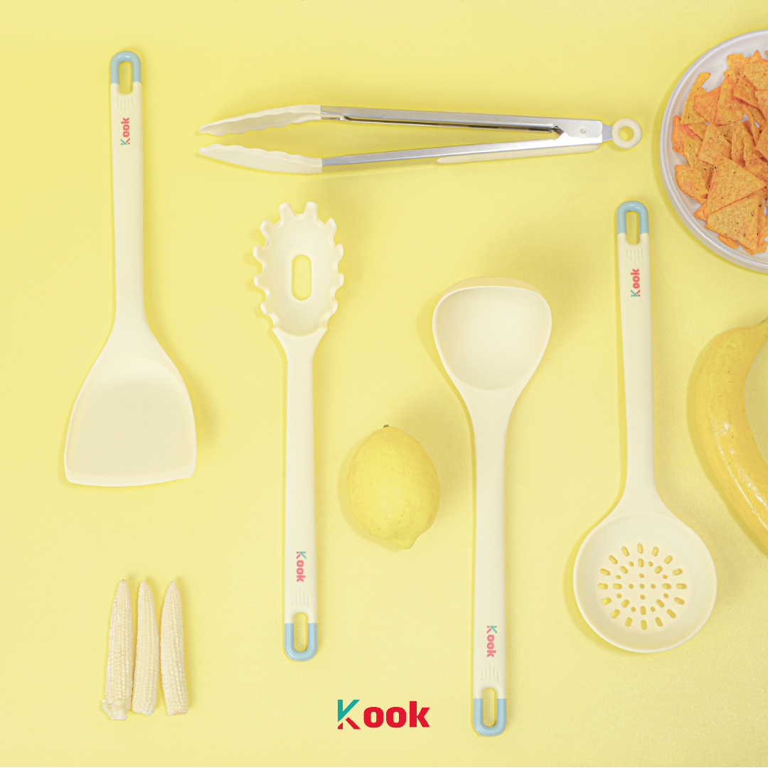 KOOK Kiora - Silicone Cooking Kitchen Utensil Set Peralatan Masak Silikon 5 PCS Food Grade BPA Free