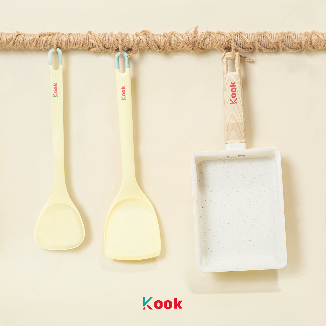 KOOK Kiora - Silicone Cooking Kitchen Utensil Set Peralatan Masak Silikon 5 PCS Food Grade BPA Free