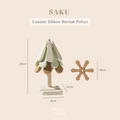 SAKU - Coaster Silikon Bentuk Pohon Alas Tatakan Panci Wajan Panas