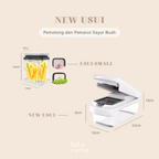 NEW USUI - Pemotong Sayur Premium Multifungsi 8 in 1 Potong Parut Dadu Bawang Kentang Wortel Timun