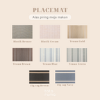 PLACEMAT - Alas Tatakan Piring Gelas Meja Makan PVC Tahan Air