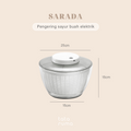 SARADA - Salad Spinner Bowl Peniris Pengering Putar Sayur Buah Elektrik