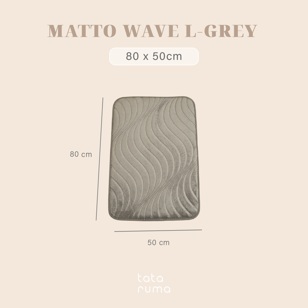 MATTO WAVE - Keset Kaki Memory Foam Anti Slip Penyerap Air