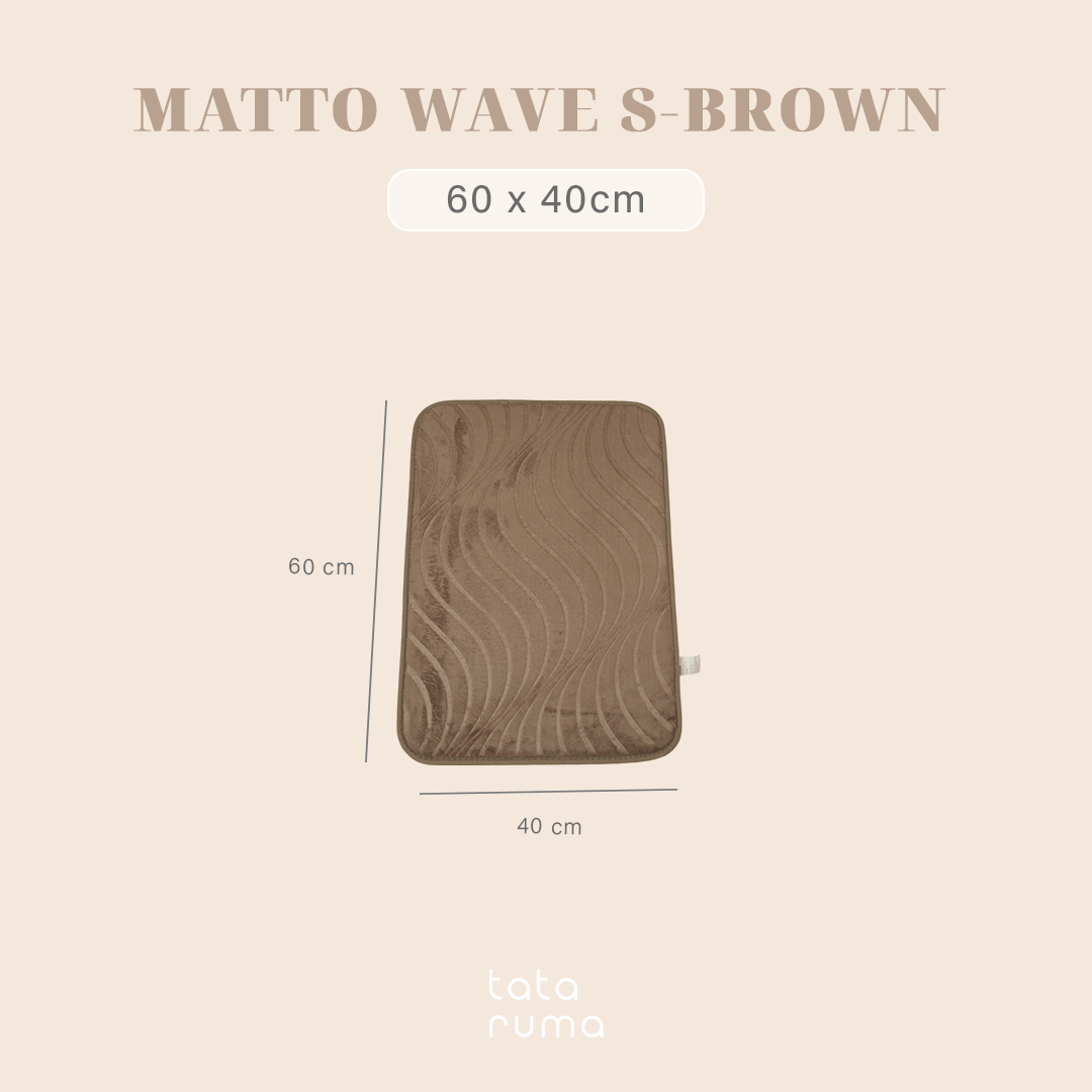 MATTO WAVE - Keset Kaki Memory Foam Anti Slip Penyerap Air