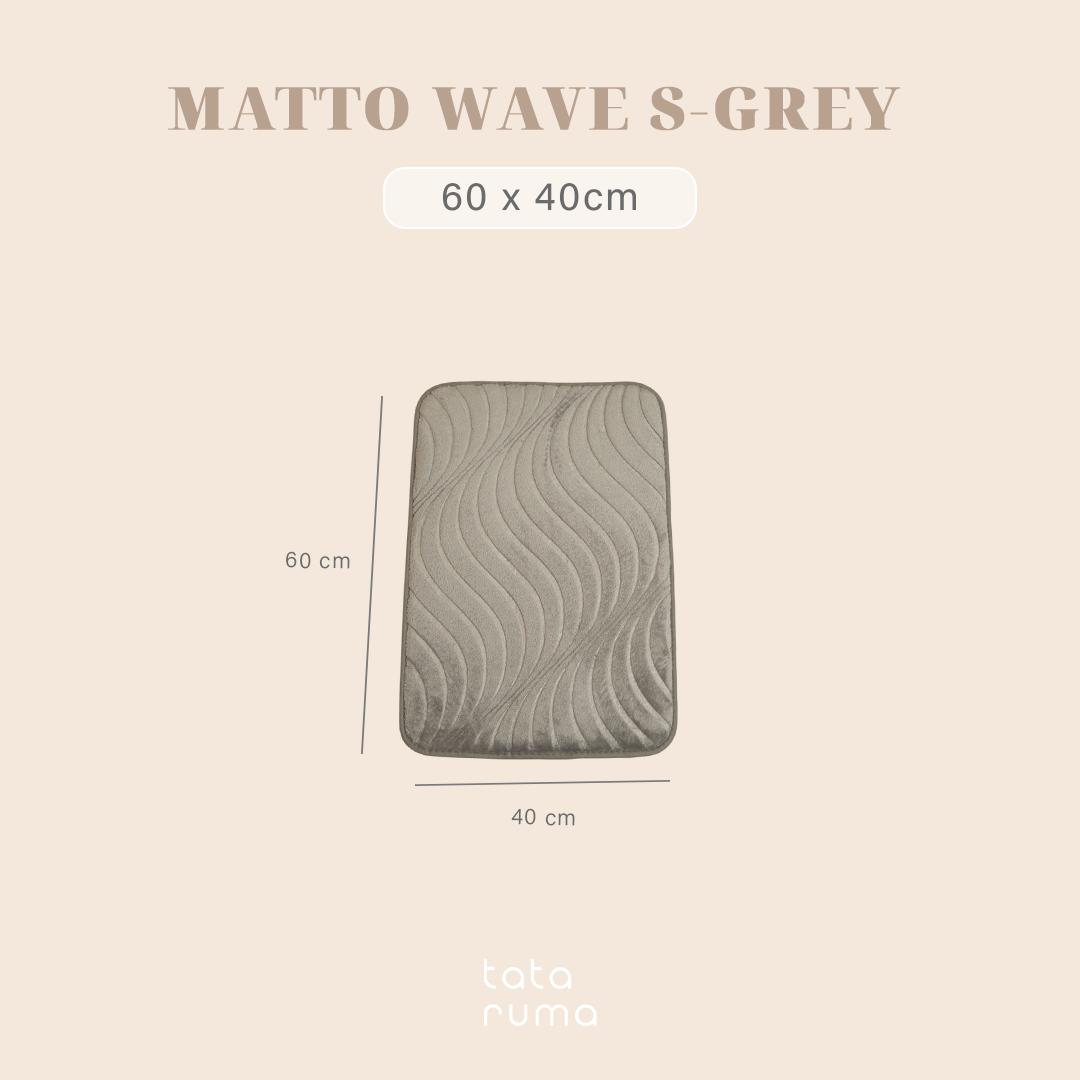 MATTO WAVE - Keset Kaki Memory Foam Anti Slip Penyerap Air