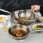 KOOK TEXTURA Fry Pan 20cm Tri-ply Fully Clad Textured Stainless Steel 18/10 Zero Coating SUS 304 Interior 403 Exterior Non-toxic PFOA PTFE Free Grafir Nama Engrave Gift Housewarming Wedding Birthday Hampers