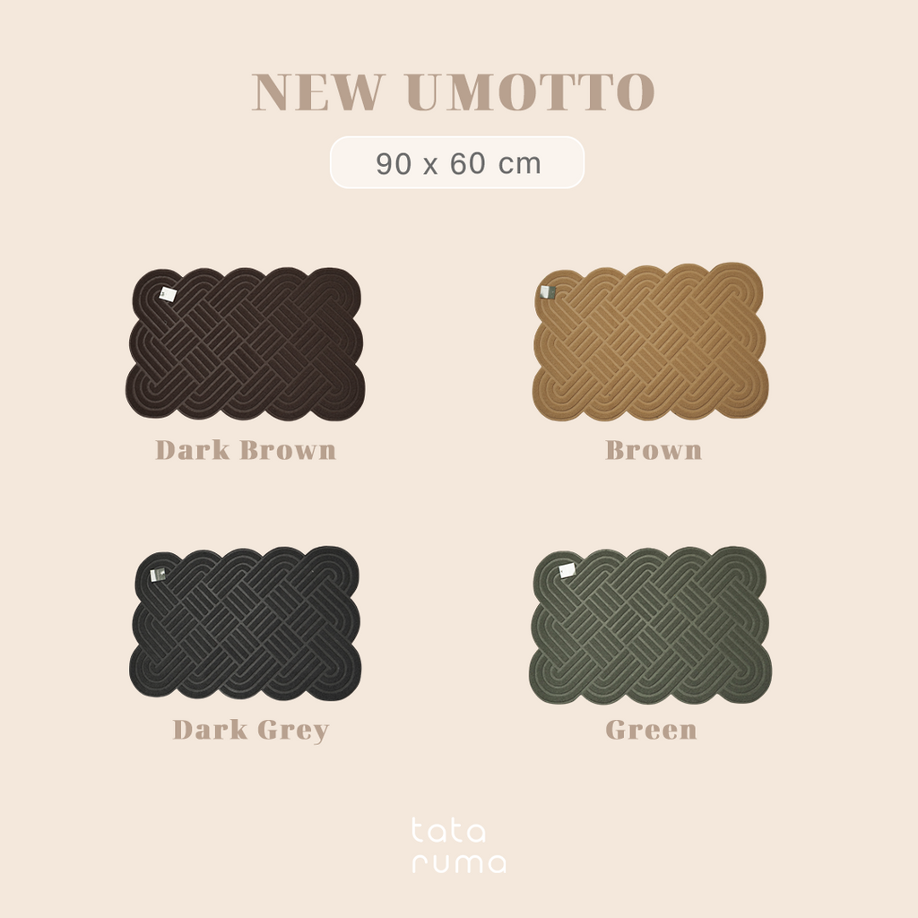 NEW  UMOTTO - Keset Non-slip Outdoor Depan Pintu Rubber tebal  Motif Estetik