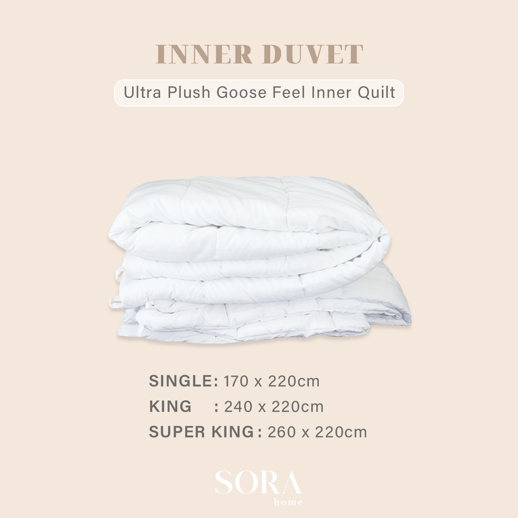 SORA Inner Duvet - Selimut Dalam Inner Duvet Bedcover Goose Feel Bulu Angsa Tebal Empuk Fluffy