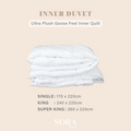 SORA Inner Duvet - Selimut Dalam Inner Duvet Bedcover Goose Feel Bulu Angsa Tebal Empuk Fluffy