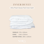 SORA Inner Duvet - Selimut Dalam Inner Duvet Bedcover Goose Feel Bulu Angsa Tebal Empuk Fluffy
