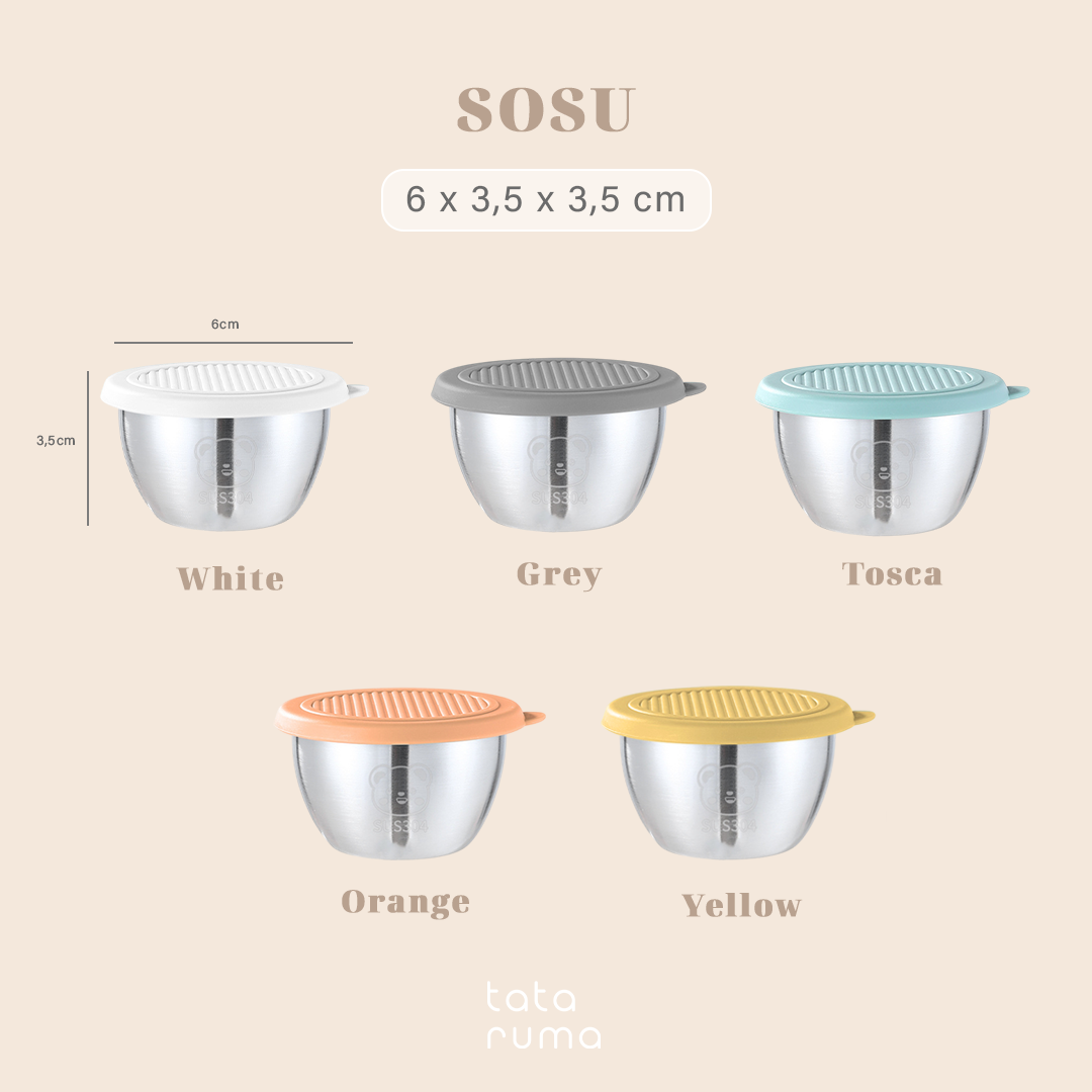 SOSU - Mini Sauce Cup Tempat Saos Kecap Mayones Anti Karat SUS304