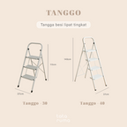 TANGGO - Tangga Rumah Besi Lipat Tingkat 3/4 Step Household Steel Ladder