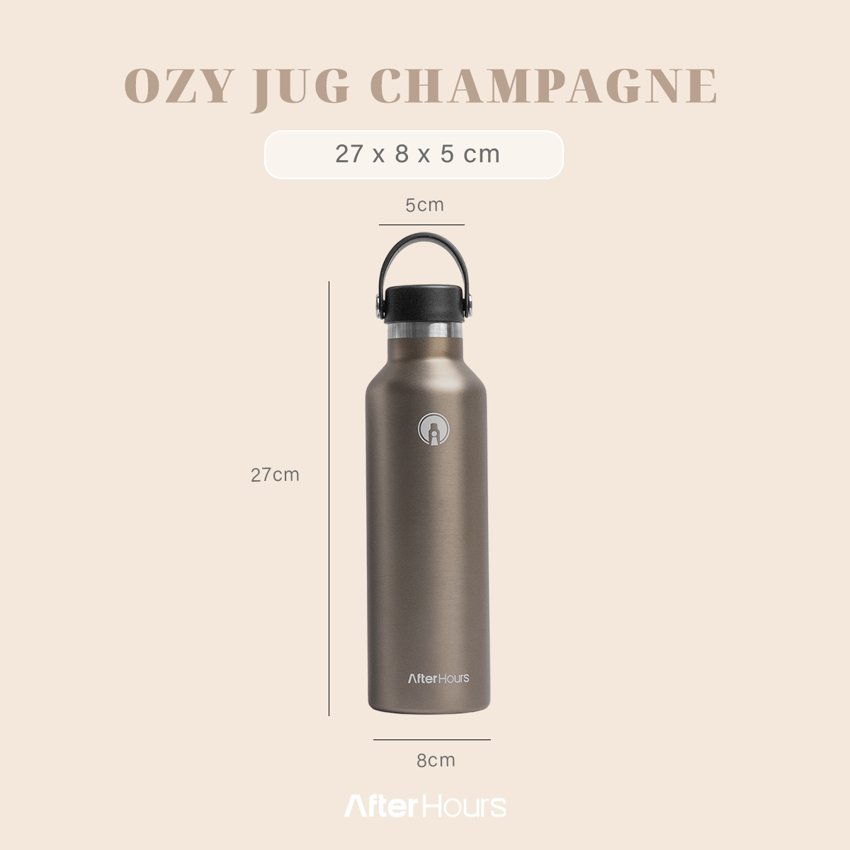 OZY - Tumbler Jug 800ml Stainless 304 Kedap Antibocor BPA Free Tahan Panas 12 Jam Dingin 14 Jam Botol Steel Vacuum Olahraga Daily