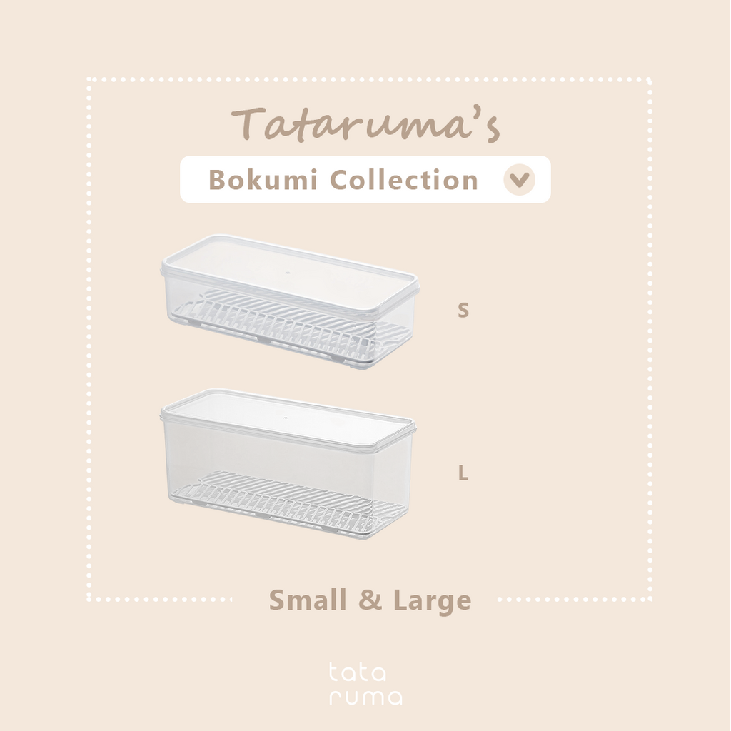 BOKUMI - Kotak Kontainer Tempat Penyimpanan Toples Kulkas Fridge Food Storage Container Organizer Box Serbaguna dengan Saringan Drainer