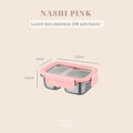 NASHI - Lunch Box Stainless 316 Sekat Kotak Bekal Anti Bocor Tumpah