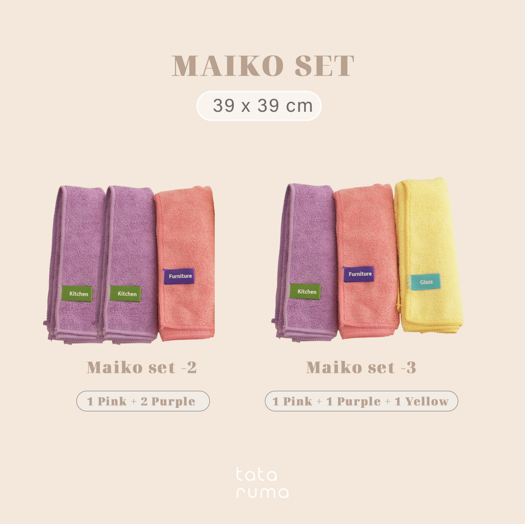 MAIKO WARNA - Lap Kain Microfiber Serbaguna Daya Serap Tinggi