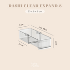 DASHI EXPAND CLEAR - Drawers Organizer Adjustable Kotak Penyimpanan Laci Panjang Pendek Bisa Diatur Pembatas Divider