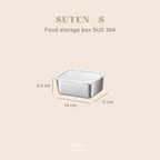 SUTEN - Food Box Storage Stainless Steel 304 Penyimpanan Makanan Kulkas dengan Penutup