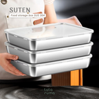SUTEN - Food Box Storage Stainless Steel 304 Penyimpanan Makanan Kulkas dengan Penutup