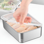 SUTEN - Food Box Storage Stainless Steel 304 Penyimpanan Makanan Kulkas dengan Penutup