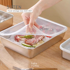 SUTEN - Food Box Storage Stainless Steel 304 Penyimpanan Makanan Kulkas dengan Penutup