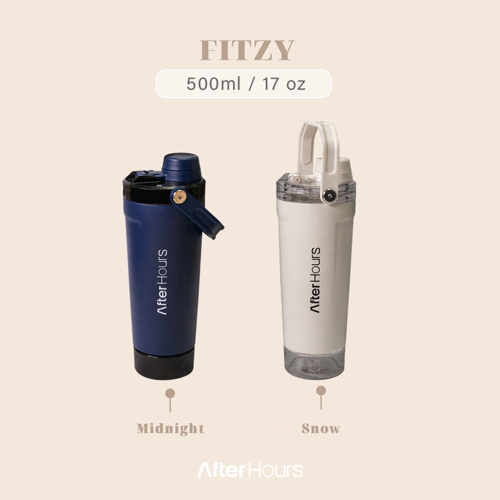 FITZY - Protein Shaker Stainless 304 Kedap Antibocor 500ml Tahan Panas 12 Jam Dingin 24 Jam Botol Steel Vacuum AFTER HOURS