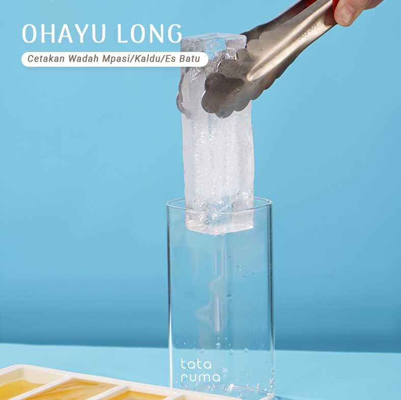OHAYU LONG - Cetakan Wadah MPASI/Kaldu/Es Batu BPA FREE Sekat Food Prep Nasi Lauk Porsian Silicone Tahan Panas Dingin