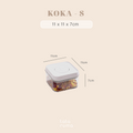 KOKA - Toples Wadah Cemilan Snack Press-Type Sealed Jar Minimalis Estetik Transparan Bening Clear Storage Jar Food Container