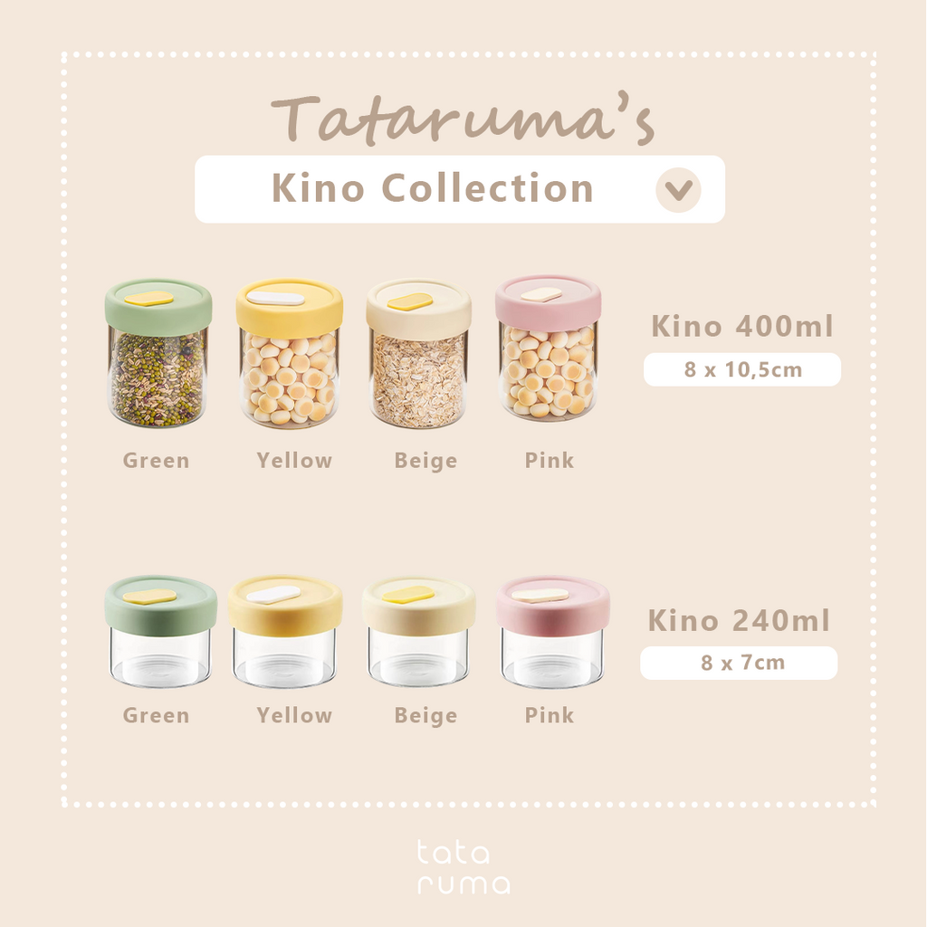 KINO - Wadah Kaca Borosilikat Jar Kaca Mpasi Kaldu Anak Simpan Makanan dan lainnya