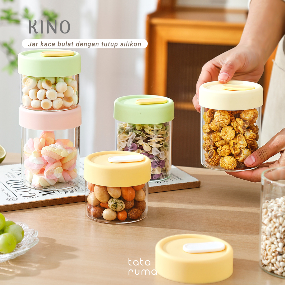 KINO - Wadah Kaca Borosilikat Jar Kaca Mpasi Kaldu Anak Simpan Makanan dan lainnya