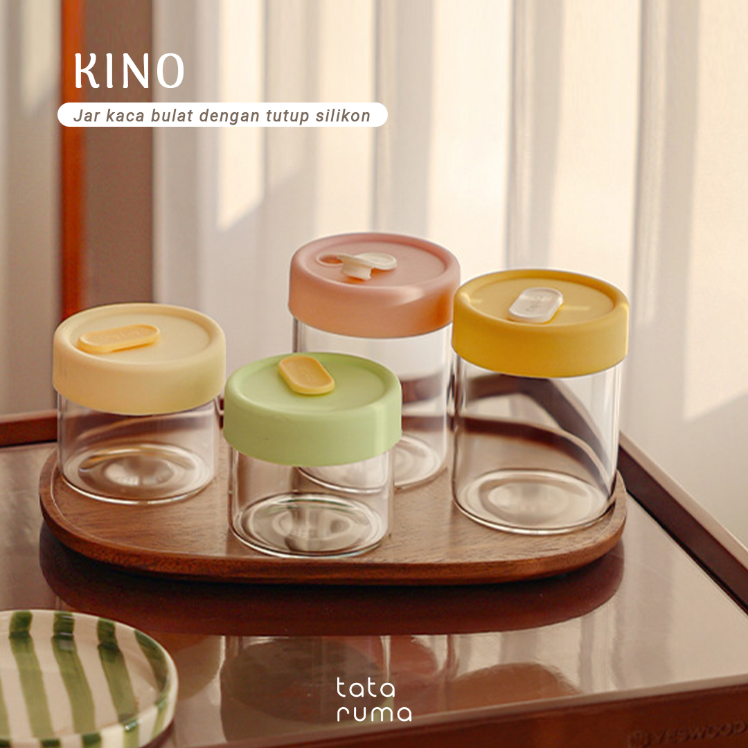 KINO - Wadah Kaca Borosilikat Jar Kaca Mpasi Kaldu Anak Simpan Makanan dan lainnya