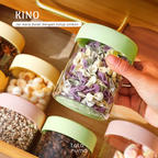 KINO - Wadah Kaca Borosilikat Jar Kaca Mpasi Kaldu Anak Simpan Makanan dan lainnya